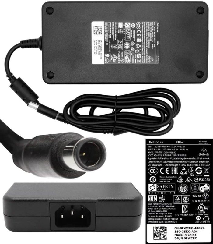 DELL LAPTOP CHARGER 240W 19.5V 12.3A GENUINE Original ( 7.4 MM )