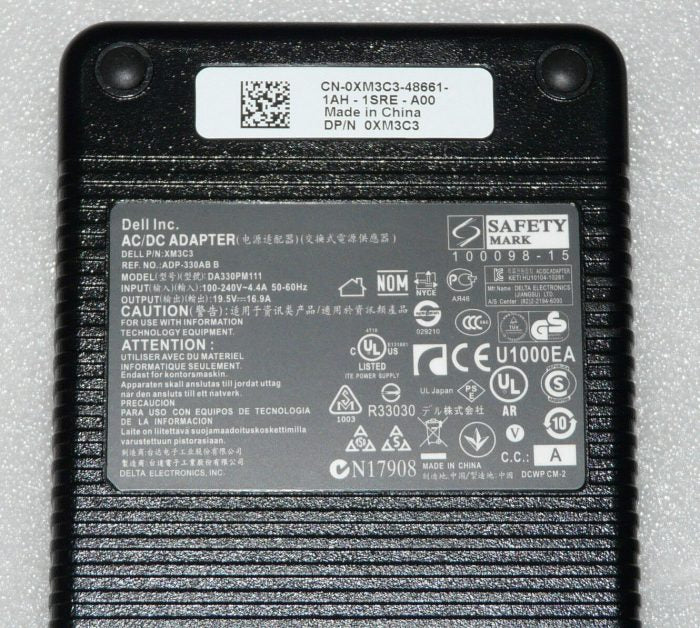 DELL LAPTOP CHARGER 330W 19.5V 16.9A GENUINE Original Adapter ( 7.4 MM )