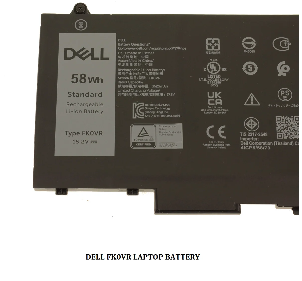 DELL FK0VR – FK0VR Genuine Original Laptop Notebook Battery