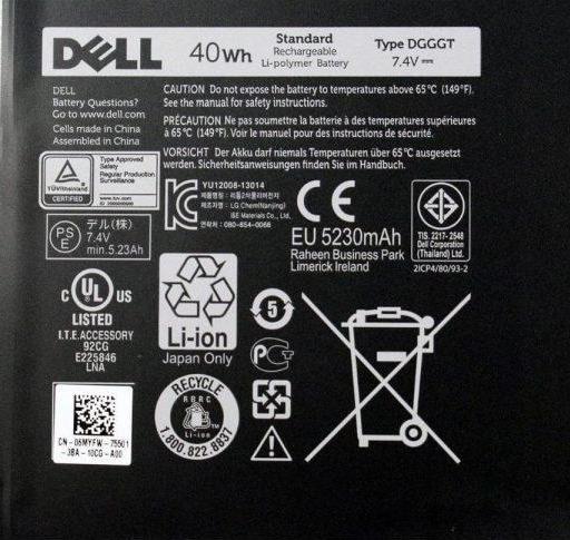 DELL DGGGT – DGGGT Genuine Original Laptop Notebook Battery