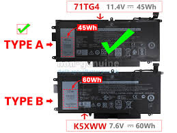DELL 725KY 6CYH6 P29S P29S001 451-BBZC CFX97 – 71TG4 Genuine Original Laptop Notebook Battery