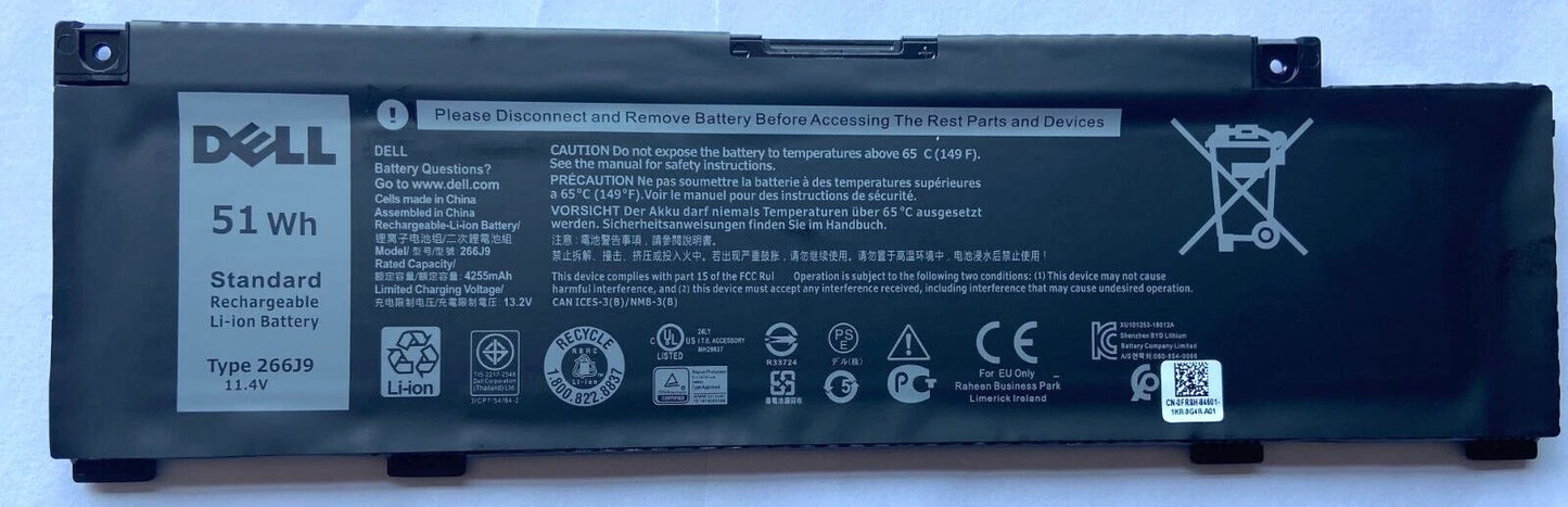 DELL 266J9 P89F	P89F001 PN1VN M4GWP C9VNH - 266J9 Genuine Original  Laptop Notebook Battery