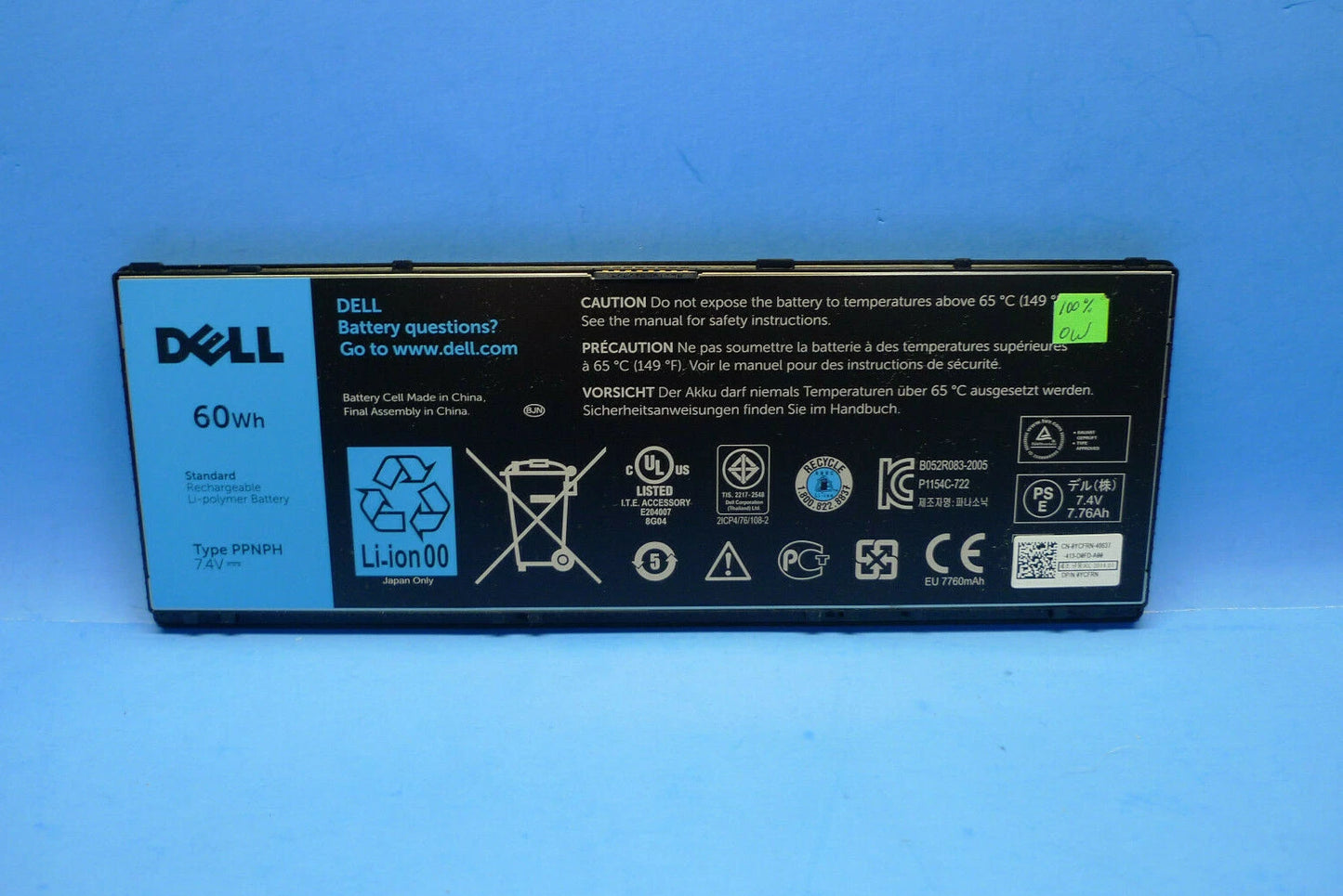 Dell PPNPH - PPNPH Genuine Original  Laptop Notebook Battery