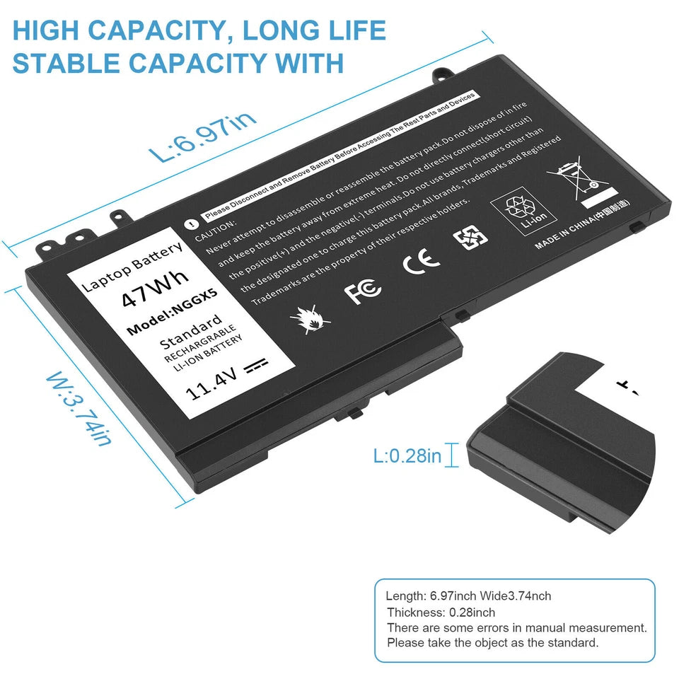 DELL  Latitude E5270 - NGGX5 Genuine Original  Laptop Notebook Battery)