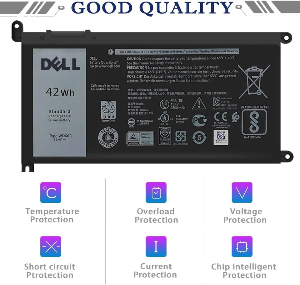 DELL 15MF-1508TT - WDXOR Genuine Original Laptop Notebook Battery