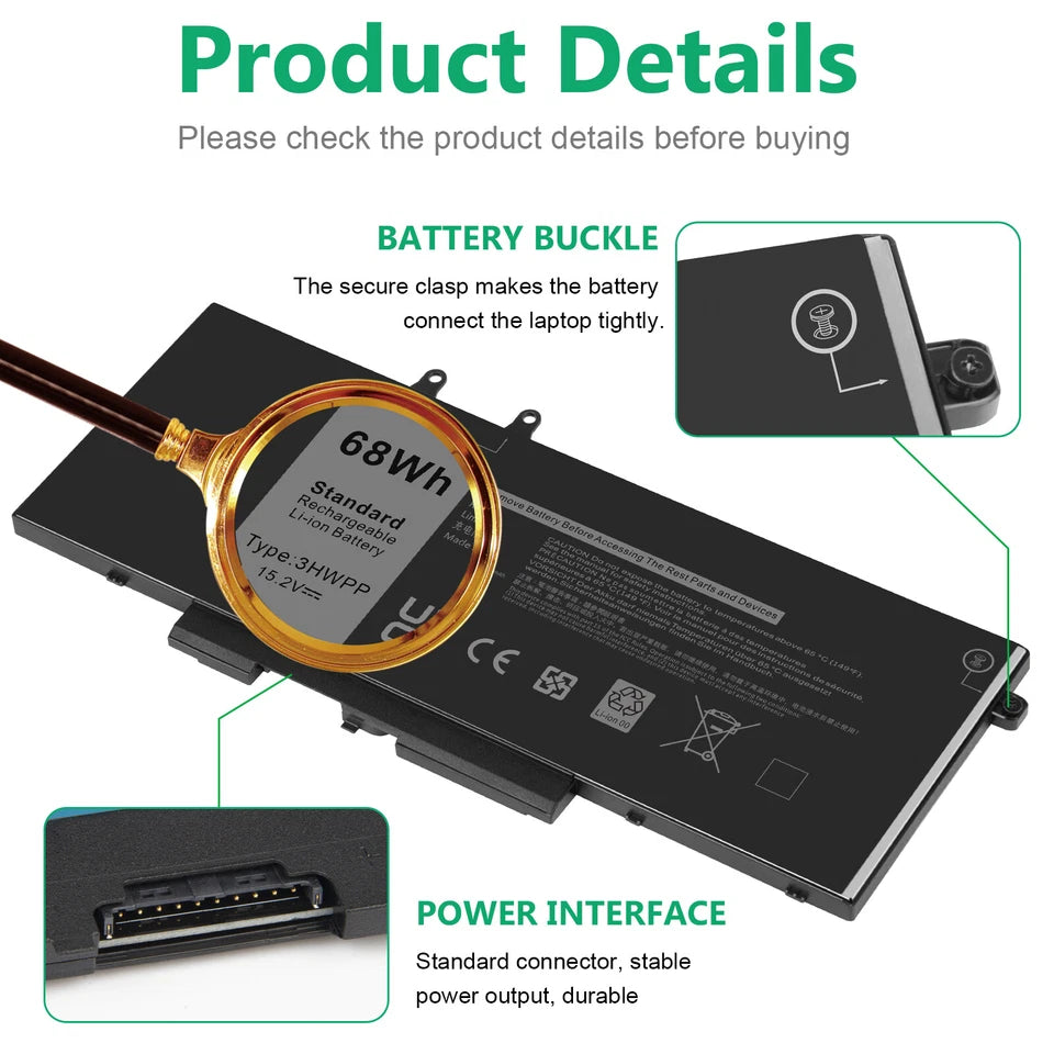 DELL 3HWPP - 3HWPP Genuine Original  Laptop Notebook Battery