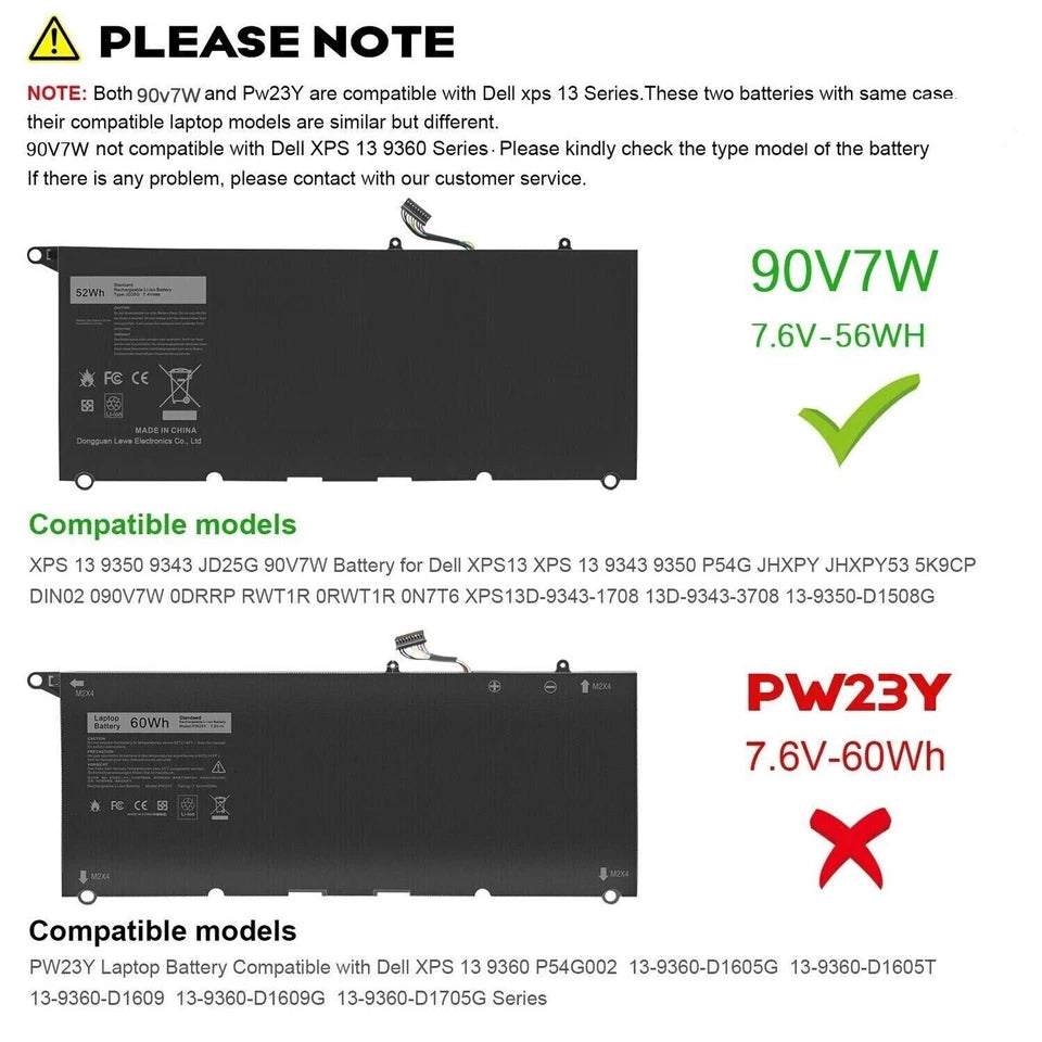 DELL 90V7W- 90V7W Genuine Original  Laptop Notebook Battery