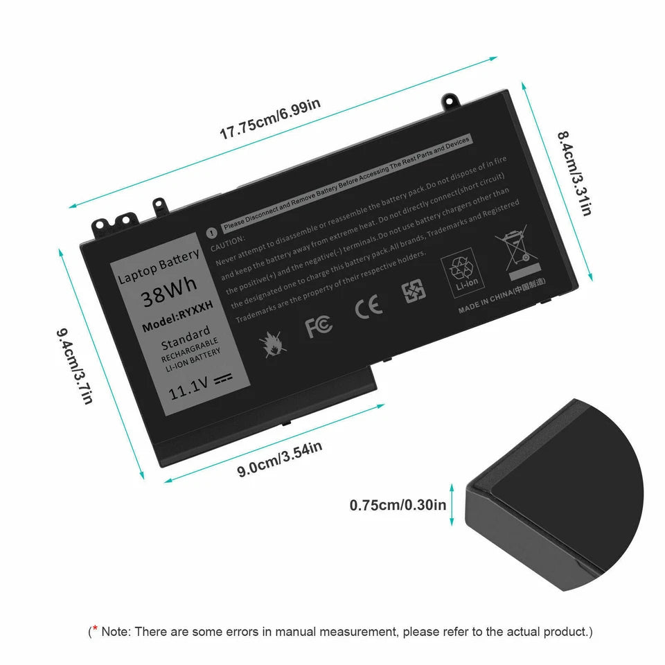 DELL RYXXH - RYXXH Genuine Original  Laptop Notebook Battery