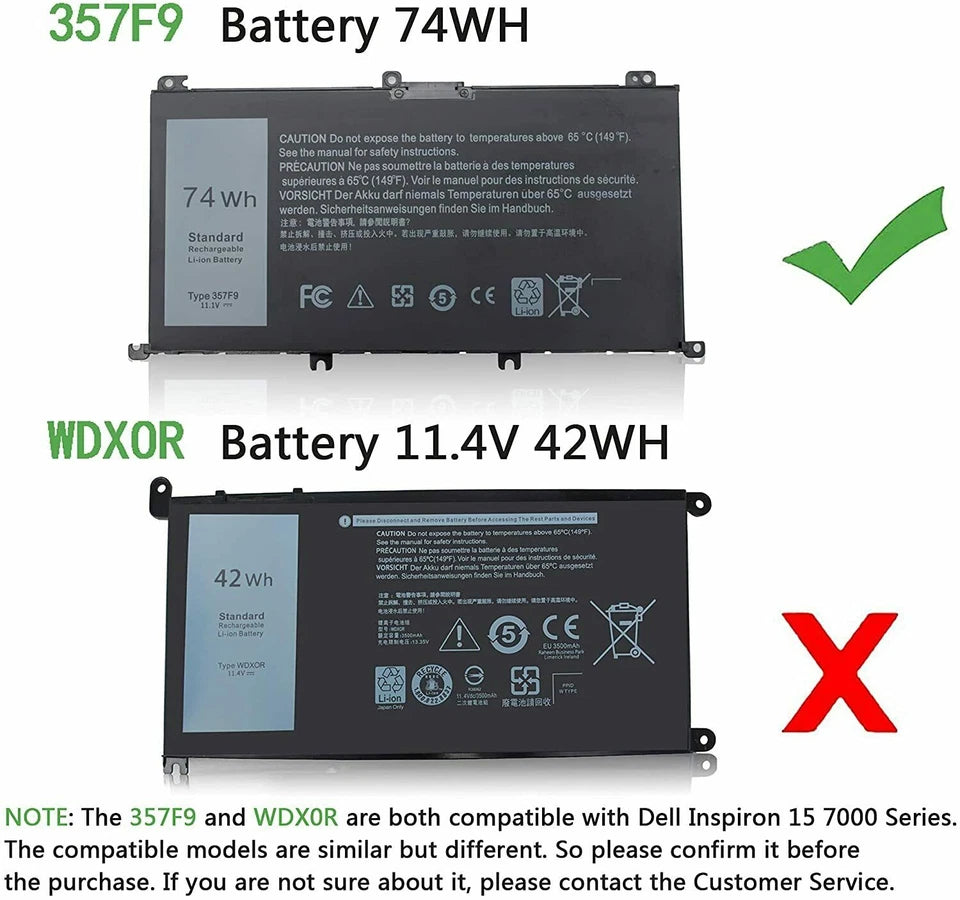 DELL  Inspiron 15 7559 – 357F9 Genuine Original Laptop Notebook Battery
