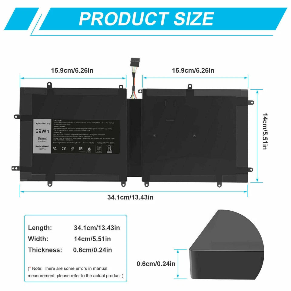 DELL 4DV4C - 4DV4C Genuine Original  Laptop Notebook Battery