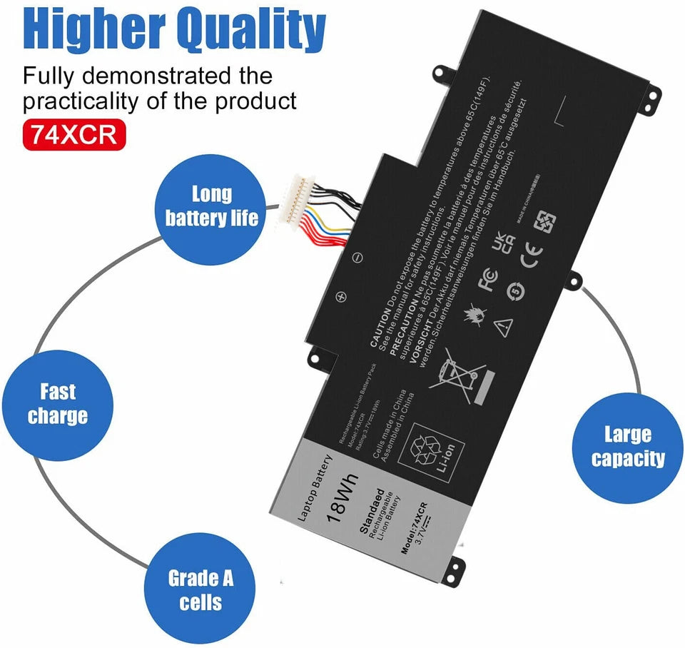 DELL 74XCR - 74XCR Genuine Original  Laptop Notebook Battery