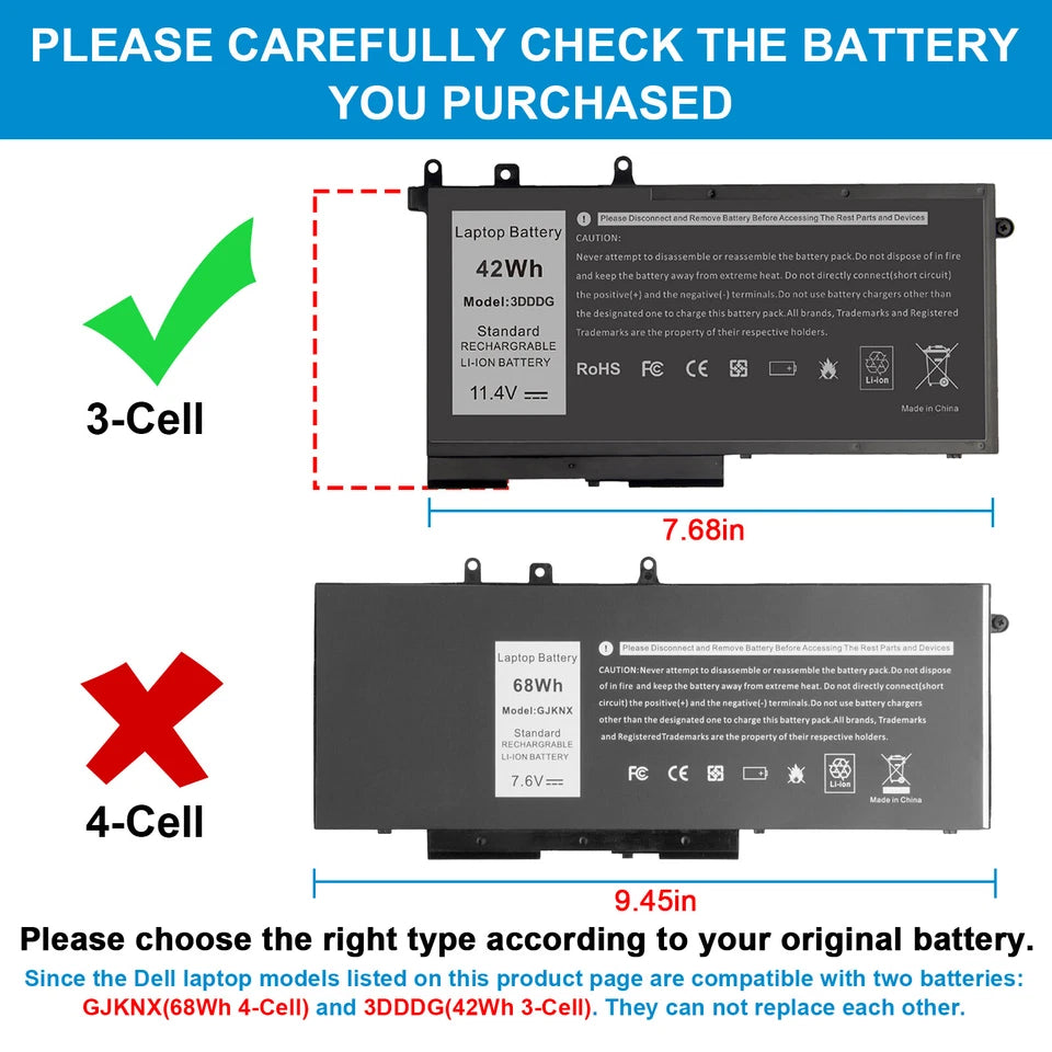 DELL 049XH	83XPC P60F001 P27S001 P84F	FPT1C DJWGP 0DJWGP - 3DDDG Genuine Original  Laptop Notebook Battery