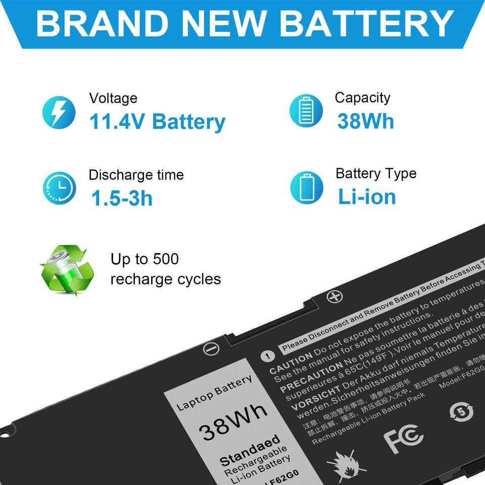 DELL F62G0 - F62G0 Genuine Original  Laptop Notebook Battery
