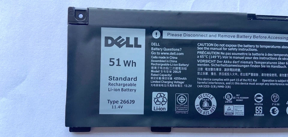 DELL 266J9 P89F	P89F001 PN1VN M4GWP C9VNH - 266J9 Genuine Original  Laptop Notebook Battery