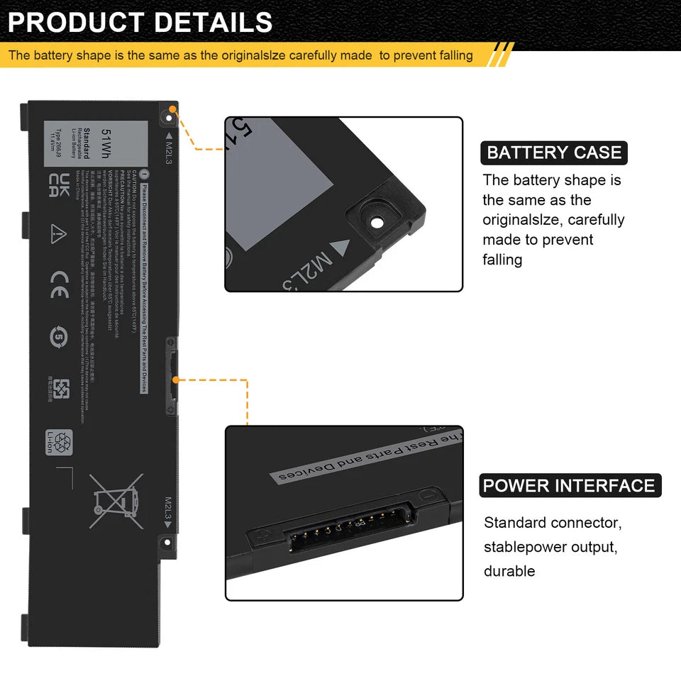 DELL 266J9 P89F	P89F001 PN1VN M4GWP C9VNH - 266J9 Genuine Original  Laptop Notebook Battery