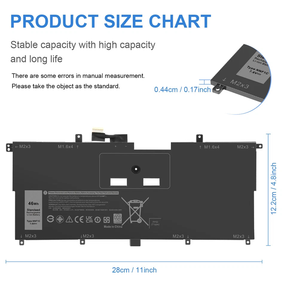 DELL HMPFH	NP0V3 - NNF1C Genuine Original  Laptop Notebook Battery