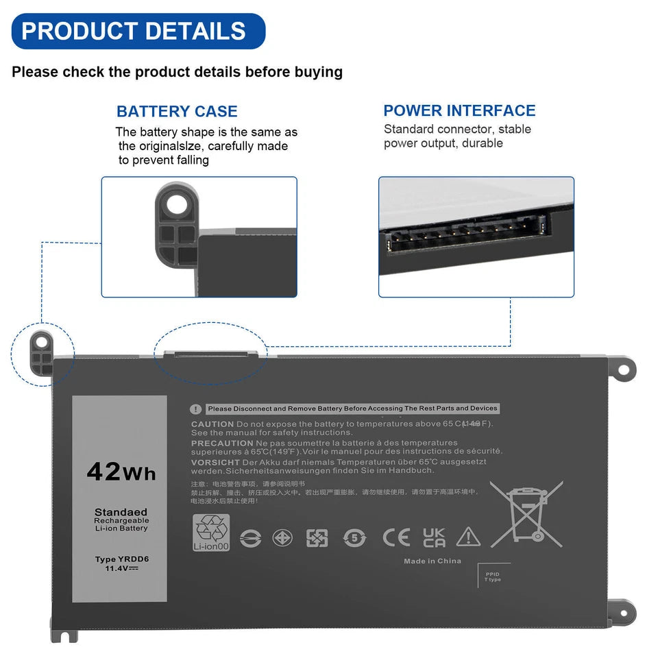 DELL 01VX1H - YRDD6 Genuine Original Laptop Notebook Battery