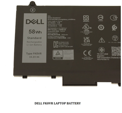 DELL FK0VR – FK0VR Genuine Original Laptop Notebook Battery