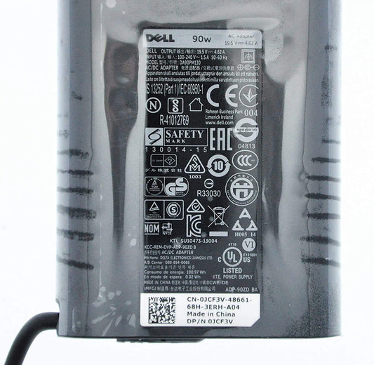 DELL LAPTOP CHARGER 90W 19.5V 4.62A GENUINE Original Adapter ( 7.4 MM ) BARREL SHAPE