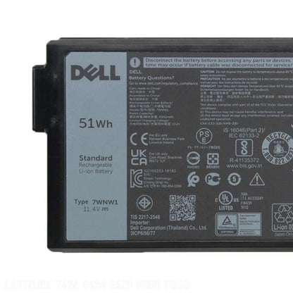 DELL 7WNW1 - 7WNW1 Genuine Original  Laptop Notebook Battery
