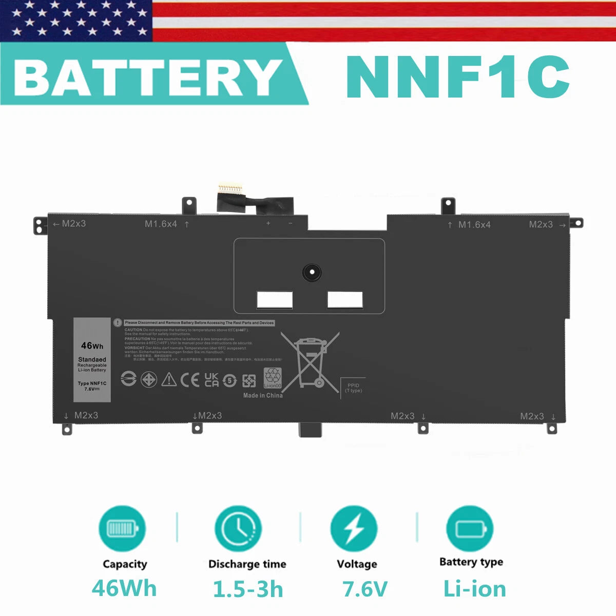 DELL HMPFH	NP0V3 - NNF1C Genuine Original  Laptop Notebook Battery