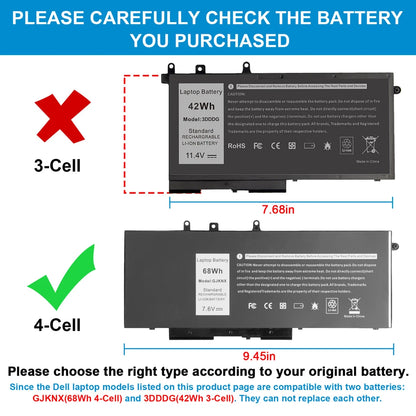DELL 0FPT1C	05YHR4 C7J70 5GJVW - GJKNX Genuine Original  Laptop Notebook Battery