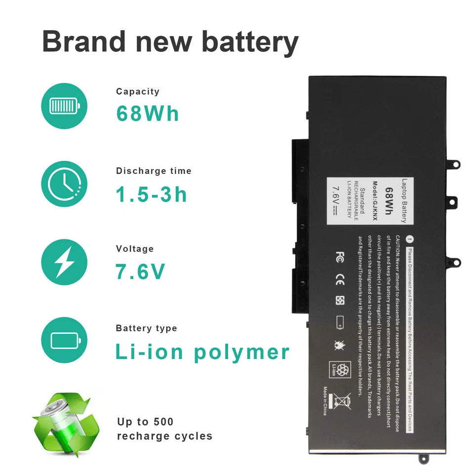 DELL 0FPT1C	05YHR4 C7J70 5GJVW - GJKNX Genuine Original  Laptop Notebook Battery