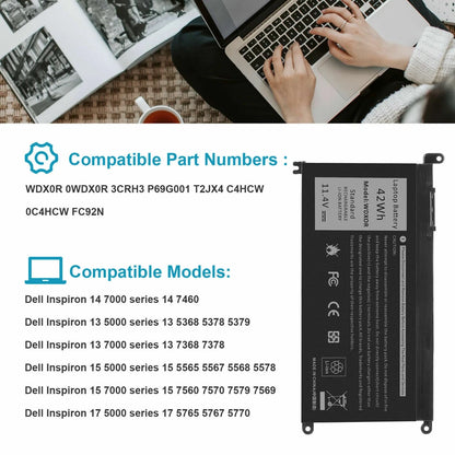 DELL 15MF-1508TT - WDXOR Genuine Original Laptop Notebook Battery