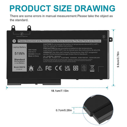 DELL R8D7N  - R8D7N Genuine Original  Laptop Notebook Battery