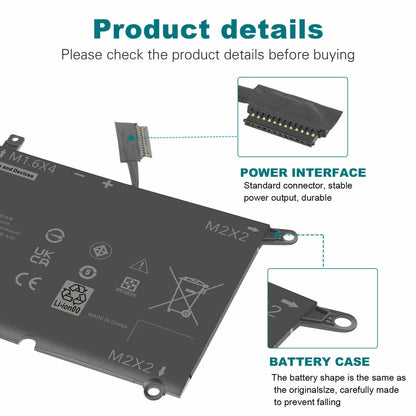DELL XPS 13 9370 - DXGH8 Genuine Original  Laptop Notebook Battery