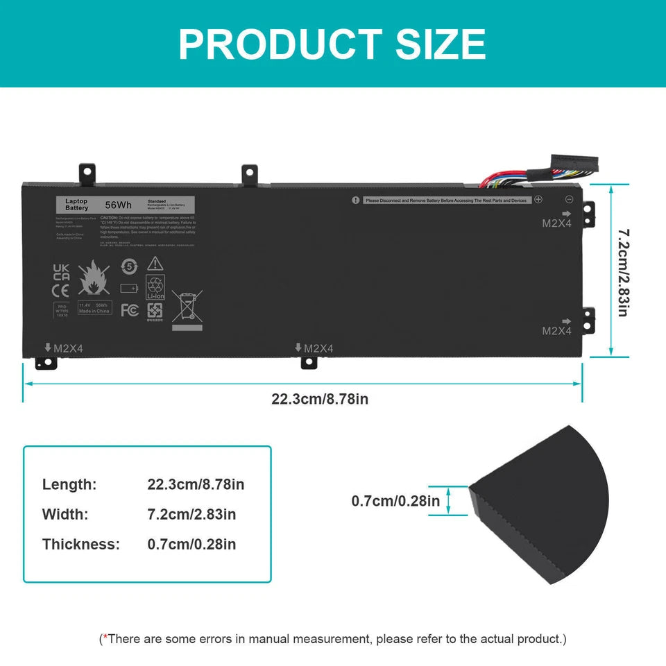 DELL H5H20 - H5H20 Genuine Original  Laptop Notebook Battery
