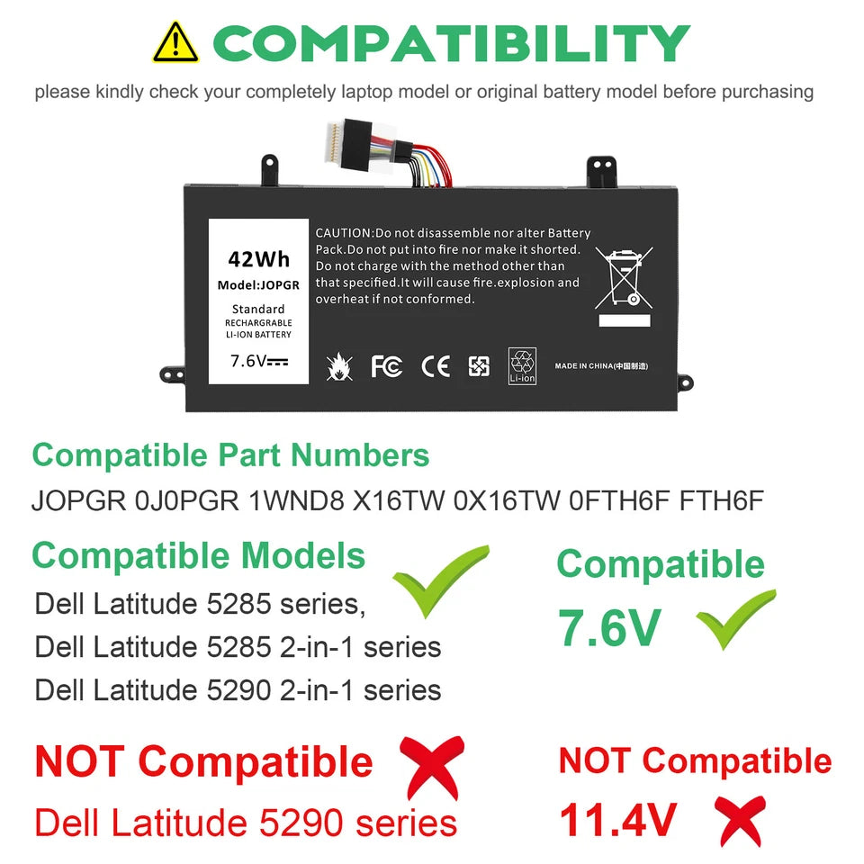 DELL J0PGR - J0PGR Genuine Original  Laptop Notebook Battery