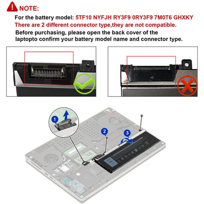 DELL 5TF10 – 5TF10 Genuine Original Laptop Notebook Battery