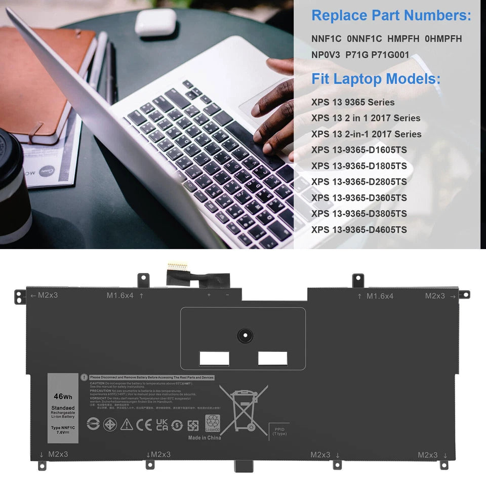 DELL HMPFH	NP0V3 - NNF1C Genuine Original  Laptop Notebook Battery