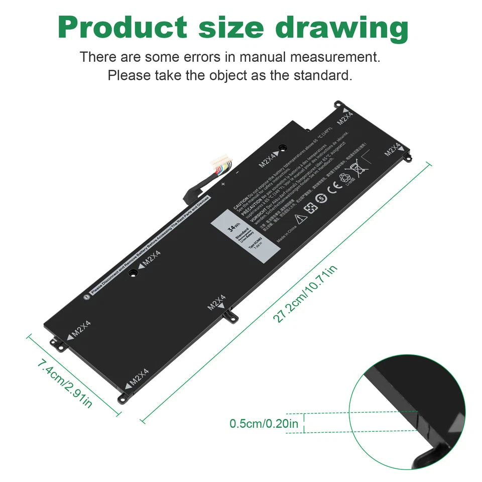 DELL XCNR3 - XCNR3 Genuine Original  Laptop Notebook Battery