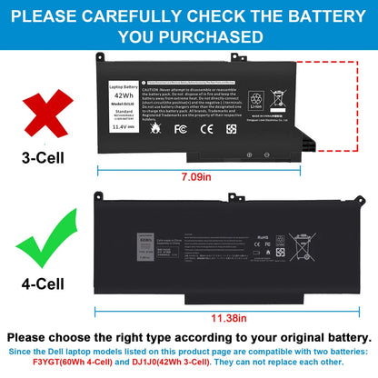 DELL 0DM3WC 2X39G DM3WC	KG7VF 0F3YGT MYJ96 V4940 H2V87 DWX9J- F3YGT Genuine Original  Laptop Notebook Battery