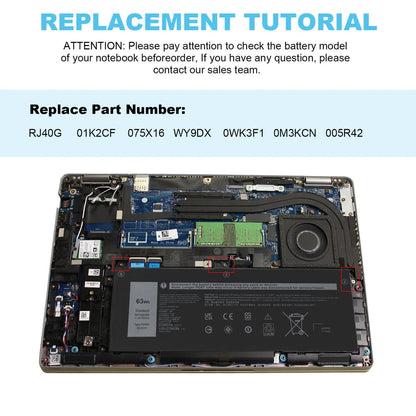 DELL RJ40G - RJ40G Genuine Original  Laptop Notebook Battery