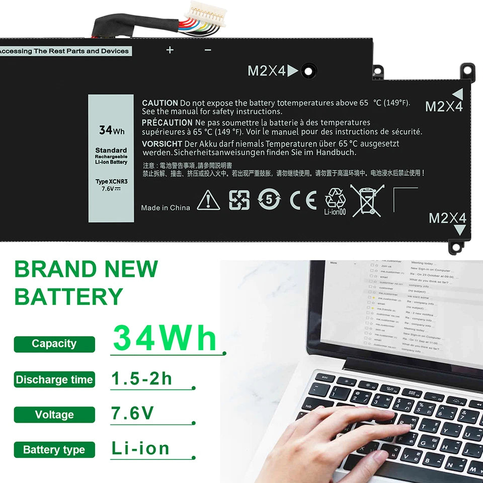 DELL XCNR3 - XCNR3 Genuine Original  Laptop Notebook Battery